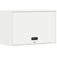 Helloshop26 - Moderner schicker wandmontierter Garagenschrank kompakt 80 x 40 x 53 cm weißer Stahl