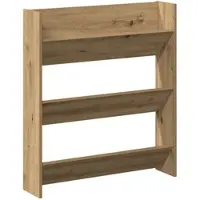 Helloshop26 - Moderner platzsparender Wandschuhschrank 80 x 18 x 90 cm aus Eichenholz-Verbundwerkstoff handgefertigte Oberfläche