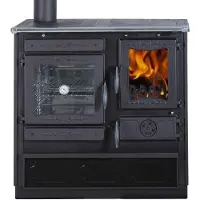Globe-fire Globefire Küchenofen Alhena schwarz Anschluss links | 7 kw