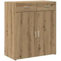 Helloshop26 - Moderner rechteckiger Aufbewahrungsschrank mit Schublade und 2 Türen 80 x 42 x 93 cm in Eichenoptik