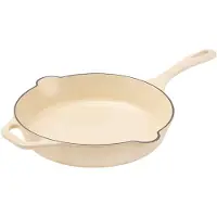 Victoria 38212 Emaillierte Gusseisen-Pfanne Induktion 23cm Geeignet Offen, ohne PTFE und Weiß