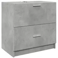Helloshop26 - Moderner Waschtisch mit praktischem Stauraum 59 x 37 x 59 cm Holzwerkstoff Betongrau