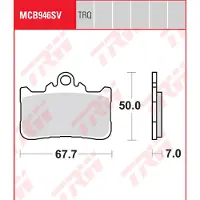 TRW Sintermetall Bremsbeläge Vorne MCB 946 SV