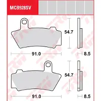 TRW Sintermetall Bremsbeläge Vorne MCB 928 SV