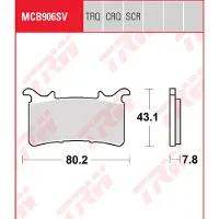 TRW Sintermetall Bremsbeläge Vorne MCB 906 SV