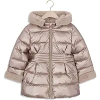 Mayoral Mädchen Jacken Metallic Fauxfur Puffer Jacket - Zand - Größe 128