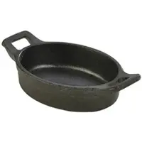 Genware Ovale Mini-Auflaufform mit Henkeln, Gusseisen - 240ml (6 Stk.)"