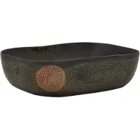 vidaXL Aufsatzwaschbecken Schwarz Rechteckig 48x37,5x13,5 cm Keramik