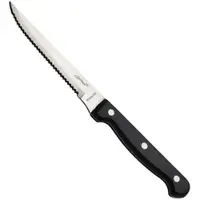 Genware Steakmesser mit schwarzem Griff - 22cm (12 Stk.)"