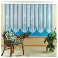 Weckbrodt Gardine "Adria" Gr. 7, weiß, B:240cm H:160cm, Jacquard, Polyester, Gardinen, Gardine, Jacquard, strukturiert, halbtransparent, floral, gebogt, Store