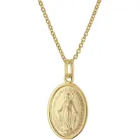 Trendor 31164 Halskette Milagrosa 925 Silber Vergoldet Madonna Medaille