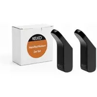 Keuco Handtuchhaken Rose 2er Set zum Kleben/Schrauben Schwarz-Matt