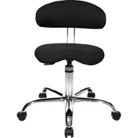 Topstar SITNESS 40 - Arbeitsstuhl Arbeitshocker Schwarz Stoff