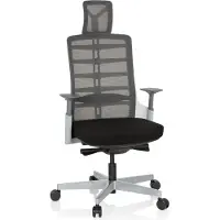 Hjh OFFICE SKARIF - High End Bürostuhl Weiß / Grau / Schwarz
