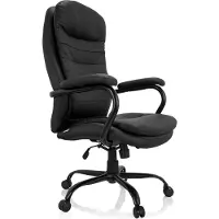 Hjh OFFICE XXL Drehstuhl RELAX XXL B Bürostuhl gepolstert bis 180 kg belastbar mit Armlehnen Kunstleder für Büro, Zuhause