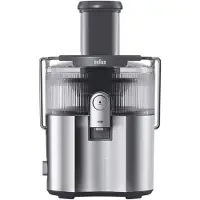 Braun SJ 7000, Zentrifugal-Entsafter, Grau, Edelstahl, 2 l, 2,5 l, 7,5 cm, Drehregler