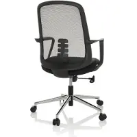 Hjh OFFICE Home Office Bürostuhl SEDIOLO B Schreibtischstuhl mit Armlehnen Stoff / Netzstoff Drehstuhl