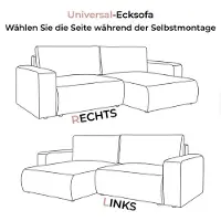 Lookway Ecksofa OPERA mit Schlaffunktion und Bettkasten Poso 06