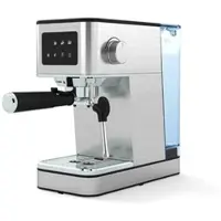 Helloshop26 - Espressomaschine 26 x 21 x 28 cm 20 bar mit Touchscreen und Dampfdüse silberfarbenes Edelstahl-Design