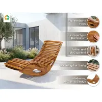 Prestige Home Living Outdoor Ergonomische Schwungliege aus Akazienholz - faltbar
