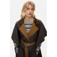 Desigual Mittelalterliche Damen Poncho mit Gürtel
