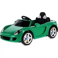 Sun baby Elektroauto Porsche Carrera GT Cabrio 12V, Fernbedienung, MP3, 2 Motoren 390, grün