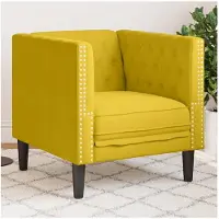 vidaXL Chesterfield-Sessel Gelb Samt