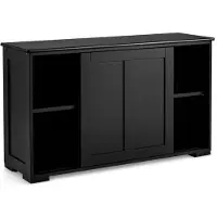 Helloshop26 Küchenbuffet - - 106,7 x 33 x 62 cm - MDF - Schwarz - Modernes Design