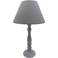 Clayre & Eef Tischlampe Grau Holz