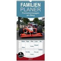 Sonstige Verlage Familienplaner 2027 - Formelrennwagen am Berg mit 5 Spalten (Wandkalender, 21 x 45 cm) CALVENDO
