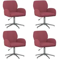 vidaXL Bürostühle 4 Stk. 54 x 58 x 90 cm Weinrot Stoff