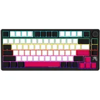 Lorgar Kabellose Gaming-Tastatur, 75 % mechanisch, Schwarz und Rot, EN-Layout