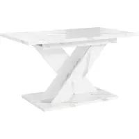 Mirjan 24 Tisch Toxx 160, Esszimmer Tisch (Farbe: Marmor Bianco / Weiß)