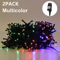 StarTech.com Weihnachtsbaumbeleuchtung - LED-Lichterkette - 2er-Pack RGB - 400 LEDs - 8 Lichtmodi - 220 V EU-Stecker - Für Innen- und Außenbereich