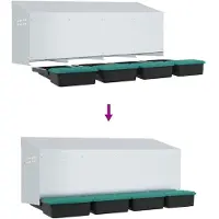 vidaXL Hühner-Nistkasten 4 Fächer Wandmontage Verzinkter Stahl