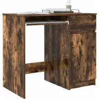 vidaXL Schreibtisch Räuchereiche 86x49x76 cm Holzwerkstoff