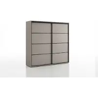 BM-Möbel A5 Schiebetürenschran - Kaschmir - 100 x 62 x 245 cm