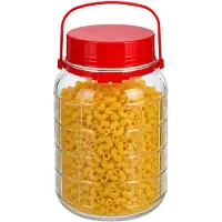 Alessandro XXL Lebensmittelbehalter - Glas - 3 liter - Verschlussdeckel und Griff - transparent