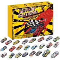 OEM Weihnachtsspielkalender 2025 - 24 Stücke Autospielzeug - Spielkalender - Nachweihnachtsspielkalender - Kinder Spielzeug - Abmessungen 33 x 28 x 3,6 cm - Spielkalender für Kinder