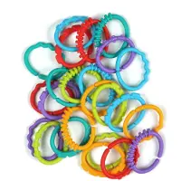 KIDS II JUVENILE BRIGHT STARTS 8664 LOTS OF Links Kunststoff-Beißring