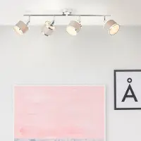 Lightbox Spotrohr, 22 x 86 x 10 cm, E14, max. 28 W, schwenkbar, Metall/Textil