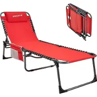 Famanu Sonnenliege für Garten, Terrasse und Balkon - klappbar, mit Tragetasche