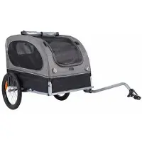 Famanu Hunde-Fahrradanhänger bis 40 kg – Klappbar – Mit Reflektoren – Sicherer Haustiertransport – 144 x 72 cm