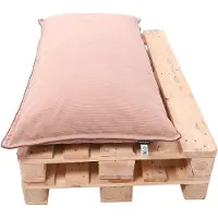 TexDeko Cord Palettenkissen (Sitzkissen)120x50x18cm-Weicher Cordstoff, wasserabweisend, UV-beständig, waschbarer Bezug, Indoor & Outdoor (Cappuccino)