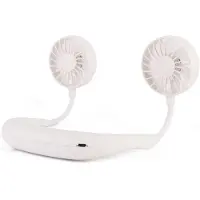 Fokelyi Tragbarer Nackenventilator, freihändiger, persönlicher Nackenventilator für Sport und Freizeit, USB-aufladbar, 360°-Drehung, ideal für Reisen, Sport, Büro und zum Lesen