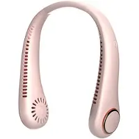Meoiruery Dreistufiger, blattloser Nacken-Hängeventilator, Sport-Nacken-Hängeventilator, Sommerküchen-Nacken-Hängeventilator