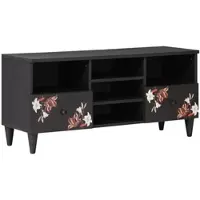 Helloshop26 - Moderner Aufbewahrungsschrank mit Tür 100 x 33,5 x 46 cm aus massivem mehrfarbigem Mangoholz 02_0057860