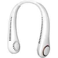 Meoiruery Dreistufiger, blattloser Nacken-Hängeventilator, Sport-Nacken-Hängeventilator, Sommerküchen-Nacken-Hängeventilator