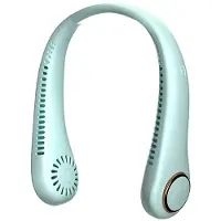 Meoiruery Dreistufiger, blattloser Nacken-Hängeventilator, Sport-Nacken-Hängeventilator, Sommerküchen-Nacken-Hängeventilator