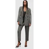 AllSaints Astrid Sparkle Blazer Grey Check Größe: 6 | Blazer Outlet | Damen | Grau